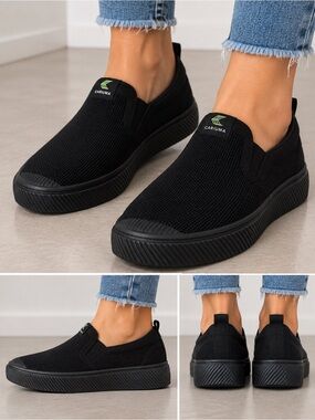 Cariuma All Black Knit Slip On Sneakers Size Women’s 5